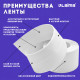 Клейкая лента бордюрная для ванны и кухни 60 мм х 3,35 м, белая, акриловая основа, LAIMA