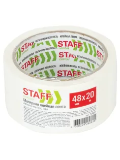 Клейкая лента малярная креппированная 48 мм x 20 м, STAFF EVERYDAY, 229057
