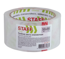 Клейкая лента упаковочная 50 мм x 66 м, прозрачная, толщина 40 микрон, STAFF CLASSIC, 440175