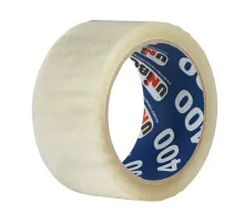 Клейкая лента упаковочная 48 мм х 66 м, прозрачная, толщина 40 микрон, UNIBOB 400, 29343