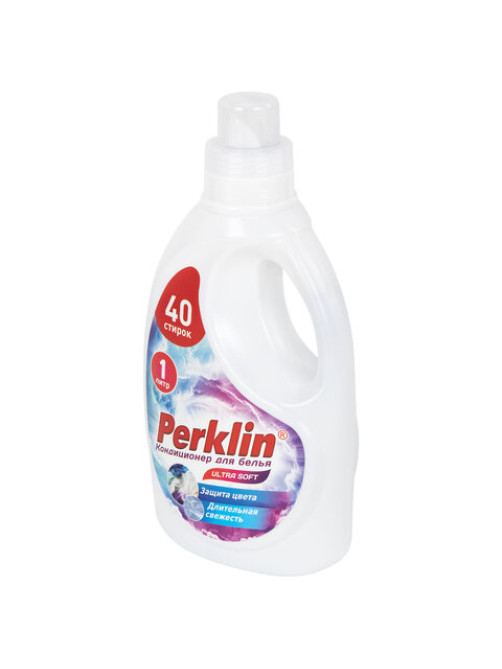 Кондиционер для белья, 40 стирок, 1 л, PERKLIN (ПЕРКЛИН) SUPER SOFT, 609780