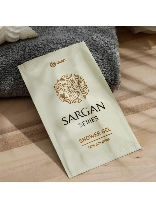 Гель для душа одноразовый 10 мл, КОМПЛЕКТ 500 шт., GRASS SARGAN, саше, флоупак, 125209