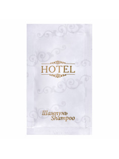 Шампунь одноразовый 10 мл, КОМПЛЕКТ 500 шт., HOTEL, саше, флоупак, 2000111