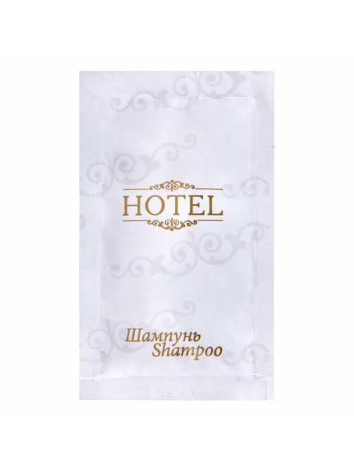 Шампунь одноразовый 10 мл, КОМПЛЕКТ 500 шт., HOTEL, саше, флоупак, 2000111