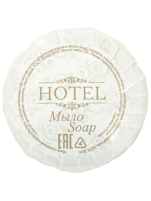 Мыло одноразовое 20 г, КОМПЛЕКТ 300 шт., HOTEL, саше, гофра, 2000117