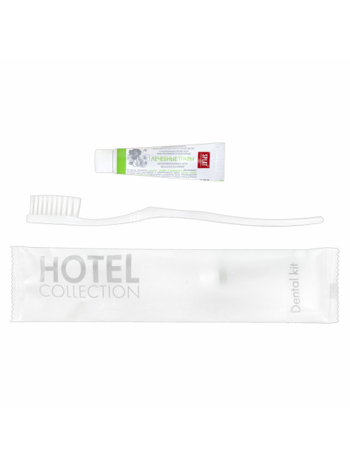 Зубной набор КОМПЛЕКТ 300 шт., HOTEL COLLECTION (зубная щётка + зубная паста 5 г), саше, флоупак, 81646, 00-00027999