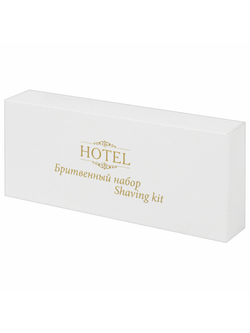 Бритвенный набор КОМПЛЕКТ 200 шт., HOTEL (крем для бритья + станок), картон, 2000121
