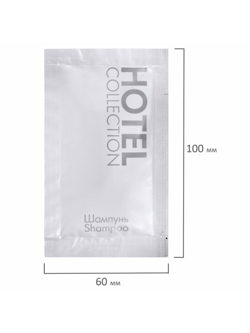 Шампунь одноразовый 10 мл, КОМПЛЕКТ 500 шт., HOTEL COLLECTION, саше, флоупак, 2000313