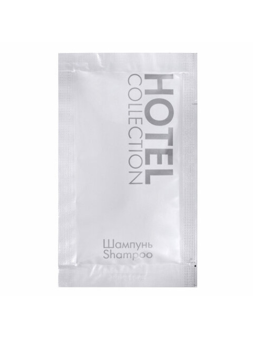 Шампунь одноразовый 10 мл, КОМПЛЕКТ 500 шт., HOTEL COLLECTION, саше, флоупак, 2000313