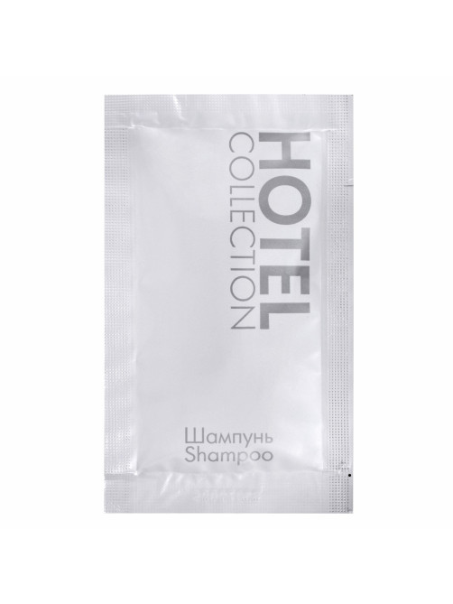 Шампунь одноразовый 10 мл, КОМПЛЕКТ 500 шт., HOTEL COLLECTION, саше, флоупак, 2000313