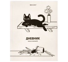 Дневник 5-11 класс 48 л., твердый, BRAUBERG, выборочный лак, с подсказом, 