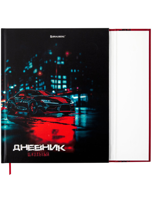 Дневник 1-11 класс 48 л., твердый, BRAUBERG, матовая ламинация, магнитный клапан, закладка-ляссе, с подсказом, 