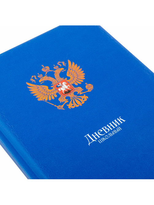 Дневник 1-11 класс 48 л., кожзам (твердая с поролоном), печать, цветной блок, BRAUBERG, 