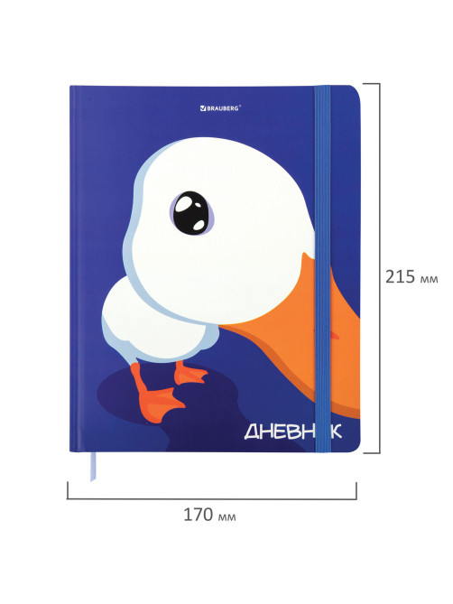 Дневник 1-11 класс 48 л., твердый, BRAUBERG, матовая ламинация, резинка, закладка-ляссе, с подсказом, 