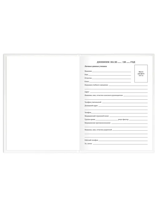 Дневник 1-11 класс 40 л., твердый, BRAUBERG, матовая ламинация, БЕЛЫЙ, 105540