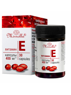 Витамин Е МАКСИ 400 мг, капсулы 30 шт., БАД, МИРРОЛЛА, ЦБ-00011621