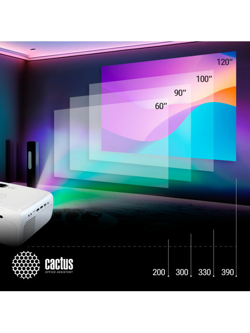 Проектор CACTUS CS-PRM.07WT.WUXGA, LCD, 1920x1080, 16:9, 3200 лм, 1500:1, 1,16 кг