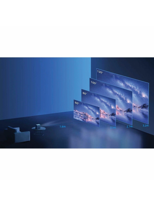 Проектор XIAOMI Mi Smart Projector 2, DLP, 1920х1080, 16:9, 500 лм, 1200:1, 1,3 кг, BHR5211GL