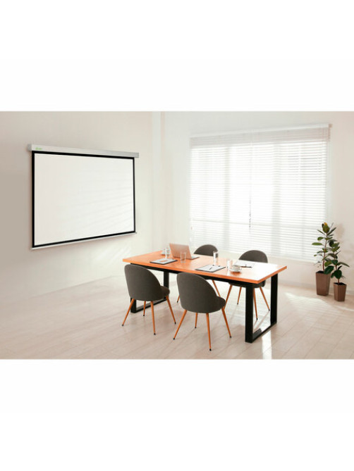 Экран Cactus Motoscreen CS-PSM-180x180, 180x180 см, 1:1, настенно-потолочный моторизованный, белый