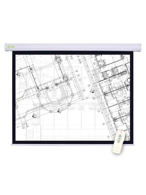 Экран Cactus Motoscreen CS-PSM-180x180, 180x180 см, 1:1, настенно-потолочный моторизованный, белый
