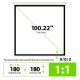 Экран Cactus Wallscreen CS-PSW-180x180, 180x180 см, 1:1, настенно-потолочный, белый