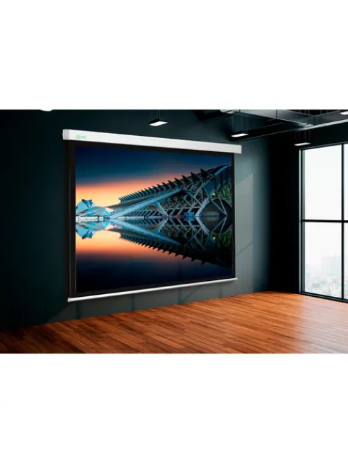 Экран Cactus Motoscreen CS-PSM-180x180, 180x180 см, 1:1, настенно-потолочный моторизованный, белый