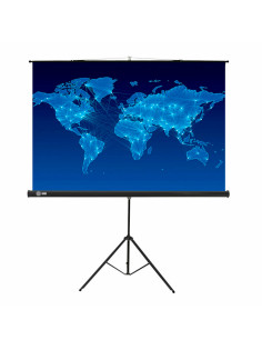 Экран Cactus Triscreen CS-PST-150x150, 150x150 см, 1:1, напольный, черный