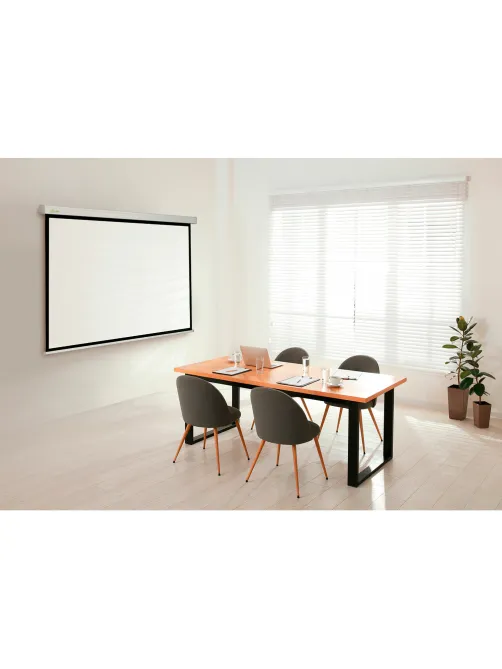 Экран Cactus Motoscreen CS-PSM-180x180, 180x180 см, 1:1, настенно-потолочный моторизованный, белый