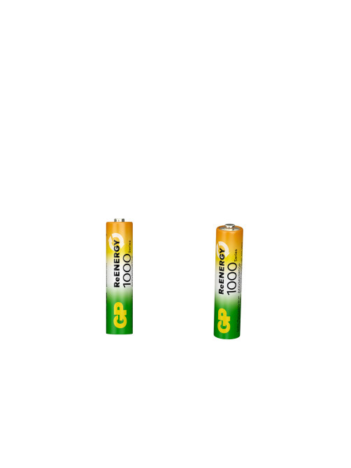 Батарейки аккумуляторные GP ReEnergy Ni-Mh КОМПЛЕКТ 4 шт. (ПРОМО 3+1), ААА (HR03), 950 mAh, 100AAAHC3/1RGY