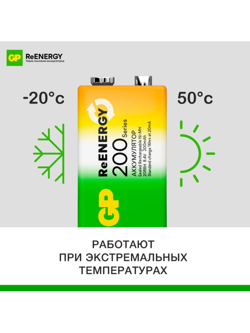 Батарейка аккумуляторная GP ReEnergy Ni-Mh 1 шт., 