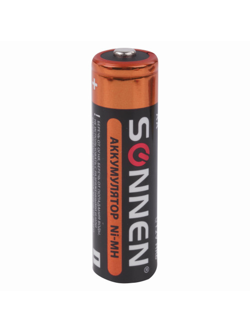 Батарейки аккумуляторные Ni-Mh пальчиковые КОМПЛЕКТ 2 шт., АА (HR6) 2700 mAh, SONNEN, 454235