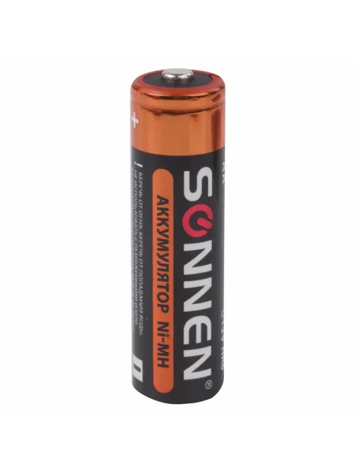Батарейки аккумуляторные Ni-Mh пальчиковые КОМПЛЕКТ 2 шт., АА (HR6) 2100 mAh, SONNEN, 454234