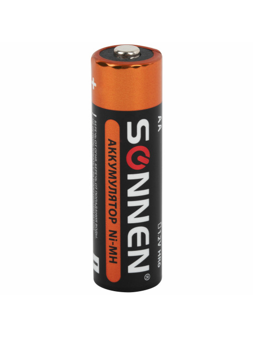 Батарейки аккумуляторные Ni-Mh пальчиковые КОМПЛЕКТ 6 шт., АА (HR6) 2700 mAh, SONNEN, 455608