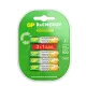 Батарейки аккумуляторные GP ReEnergy Ni-Mh КОМПЛЕКТ 4 шт. (ПРОМО 3+1), ААА (HR03), 950 mAh, 100AAAHC3/1RGY