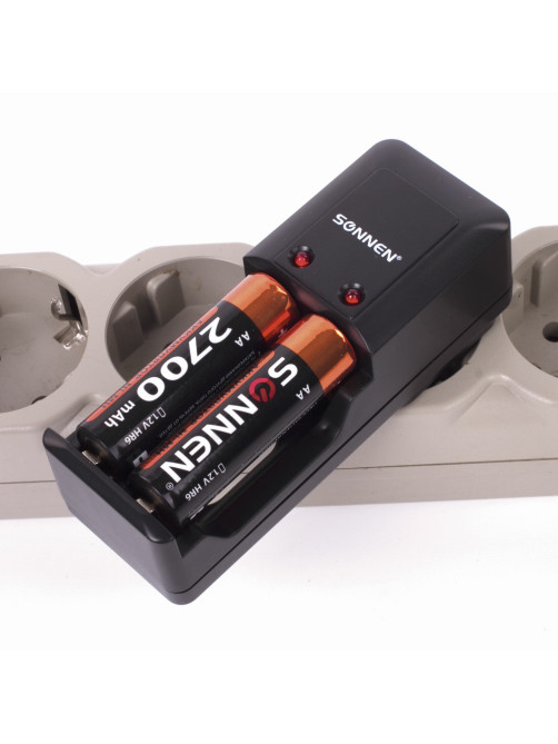 Батарейки аккумуляторные Ni-Mh пальчиковые КОМПЛЕКТ 2 шт., АА (HR6) 2700 mAh, SONNEN, 454235