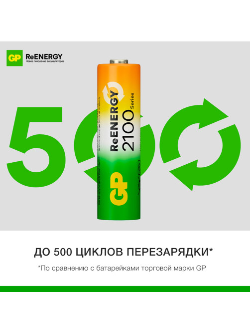 Батарейки аккумуляторные GP ReEnergy Ni-Mh НАБОР 8 шт. (ПРОМО 4+4), AA+ААА (HR6+HR03), 2000 mAh + 750 mAh, 210AAHC/75AAAHC