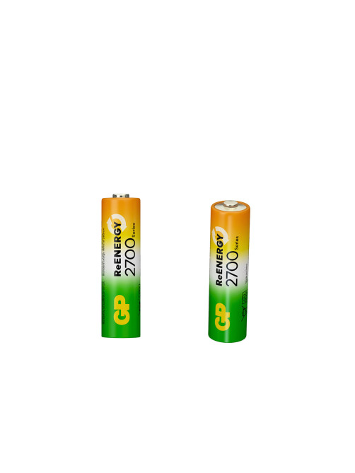 Батарейки аккумуляторные GP ReEnergy Ni-Mh пальчиковые КОМПЛЕКТ 2 шт., АА (HR6), 2600 mAh, 270AAHCRGY, 270AAHCRGY-2CR