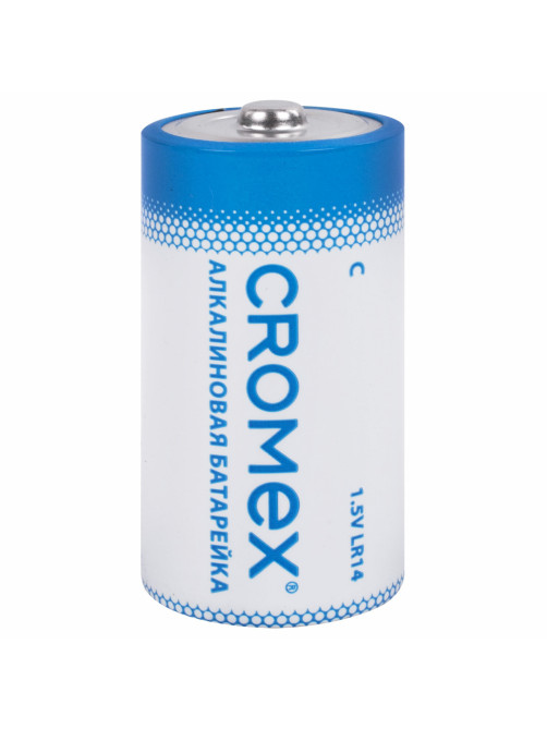 Батарейки алкалиновые КОМПЛЕКТ 4 шт., CROMEX (КРОМЕКС) Alkaline, C (LR14, 14А), короб, 456455
