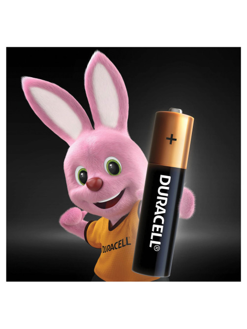 Батарейки КОМПЛЕКТ 4 шт., DURACELL Basic ОРИГИНАЛ, AAA (LR03, 24А), алкалиновые, мизинчиковые, MN 2400 AAA LR3