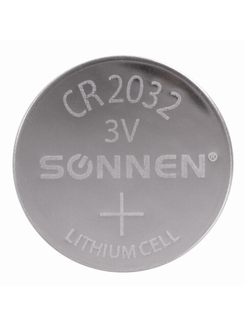 Батарейка литиевая SONNEN Lithium CR2032 