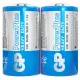Батарейки КОМПЛЕКТ 2 шт., GP PowerPlus D (13C), солевые, в пленке, 13CEBRA-2S2