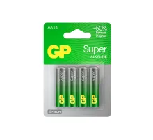 Батарейки КОМПЛЕКТ 4 шт., GP Super G-Tech, AA (LR6, 15А), алкалиновые, пальчиковые, блистер, 15A-2CR4