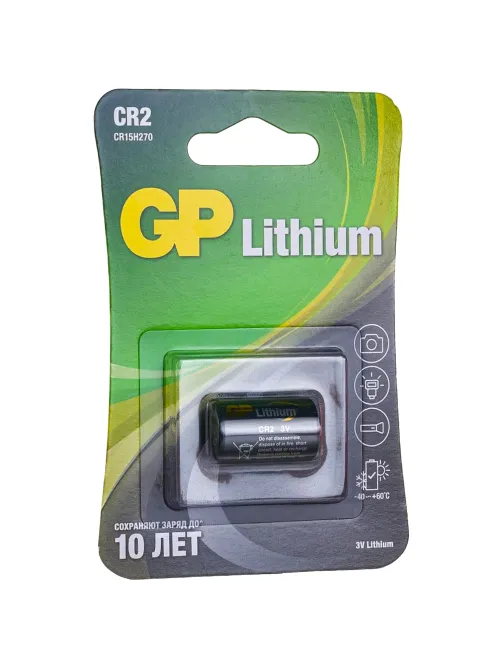 Батарейка GP Lithium CR2E, литиевая, 1 шт., блистер, 3В, CR2E-2CR1