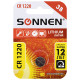 Батарейка литиевая SONNEN Lithium CR1220 