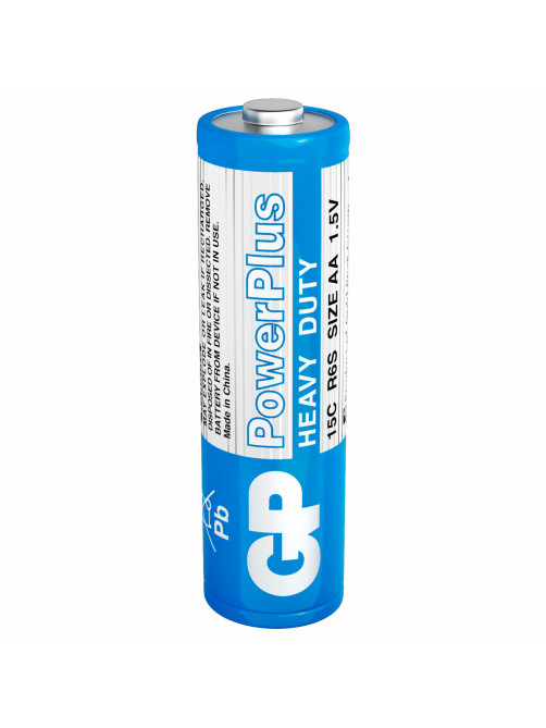 Батарейки КОМПЛЕКТ 4 шт., GP PowerPlus AA (R6, 15G), солевые, пальчиковые, в пленке, 15CEBRA-2S4