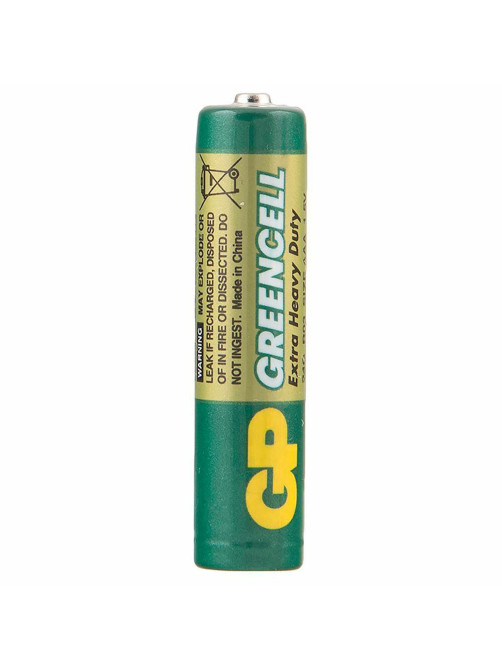 Батарейки КОМПЛЕКТ 4 шт., GP GreenCell AAA (R03, 24G), солевые, мизинчиковые, блистер, 24G-2CR4