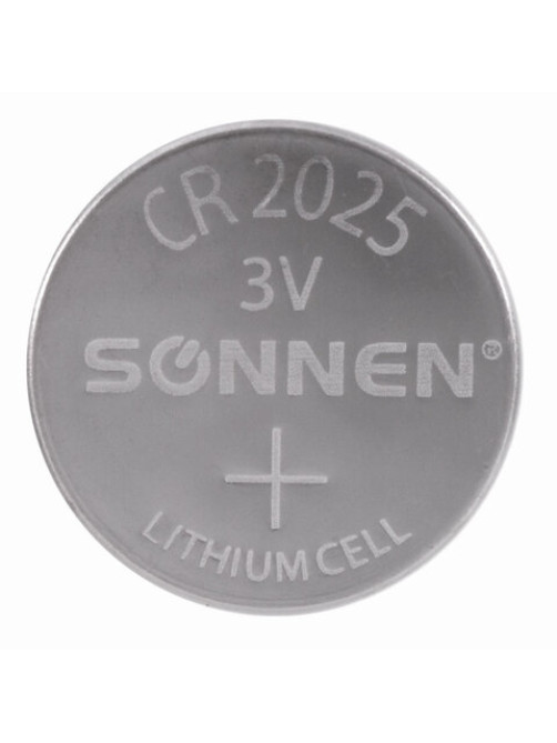 Батарейка литиевая SONNEN Lithium CR2025 