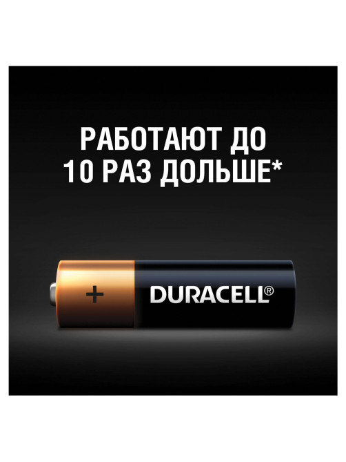 Батарейки КОМПЛЕКТ 4 шт., DURACELL Basic ОРИГИНАЛ, AA (LR6, 15А), алкалиновые, пальчиковые, MN 1500 АА LR6