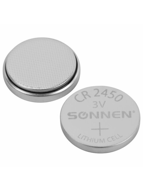 Батарейки литиевые SONNEN Lithium CR2450, 