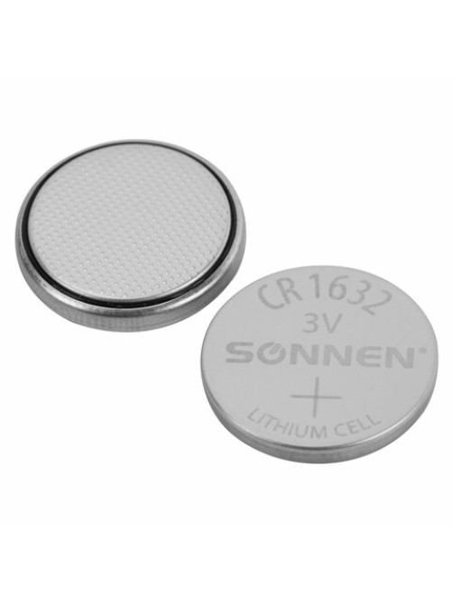 Батарейка литиевая SONNEN Lithium CR1632, 